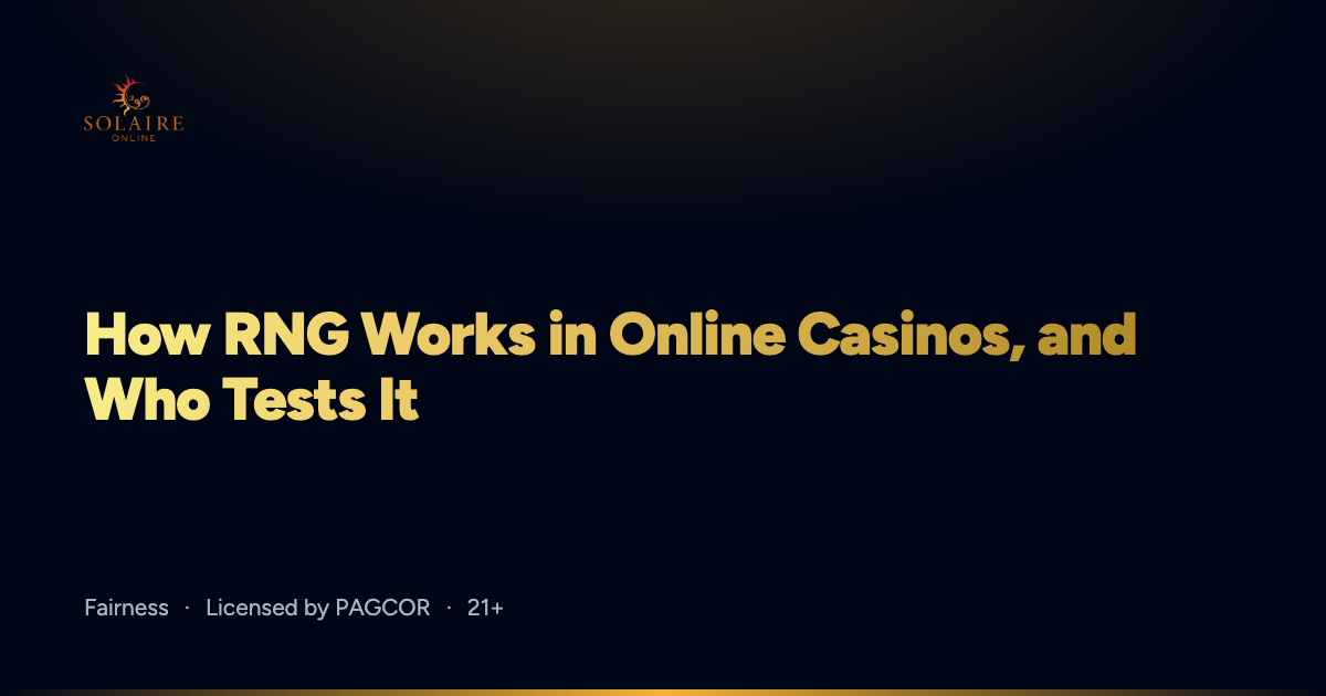 How RNG Works in Online Casinos, and Who Tests It