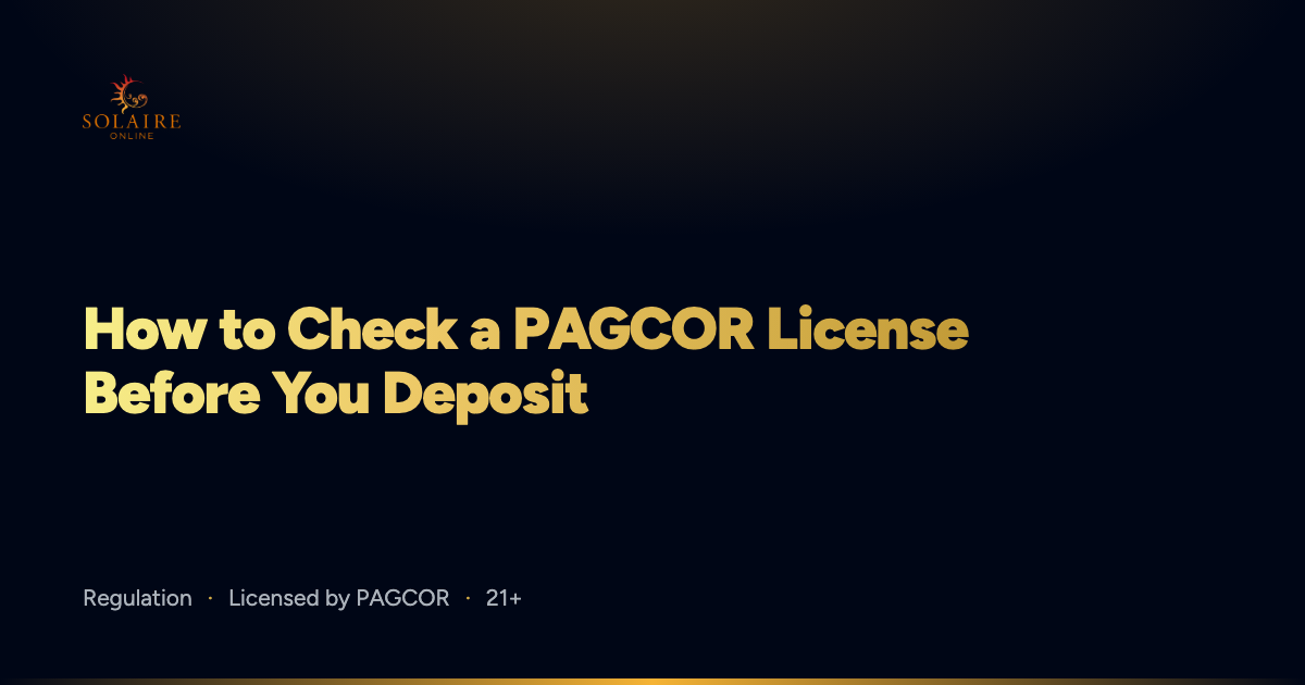 How to Check a PAGCOR License Before You Deposit