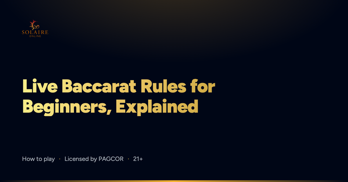 Live Baccarat Rules for Beginners, Explained