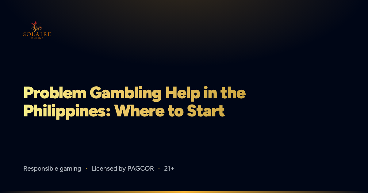Problem Gambling Help in the Philippines: Where to Start