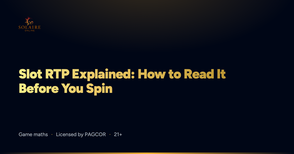 Slot RTP Explained: How to Read It Before You Spin